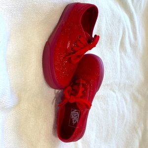 Ruby red Vans - customized with red glitter